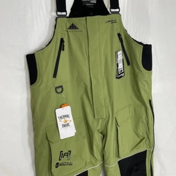 NEW ICE ARMOR By Clam Men's Snow Bib Delta Float Size XL Green - Picture 3 of 6